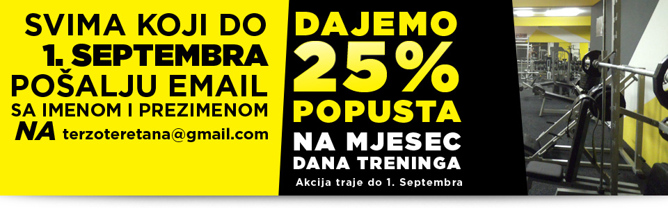 Teretana Terzo na Toploj 2 - popust